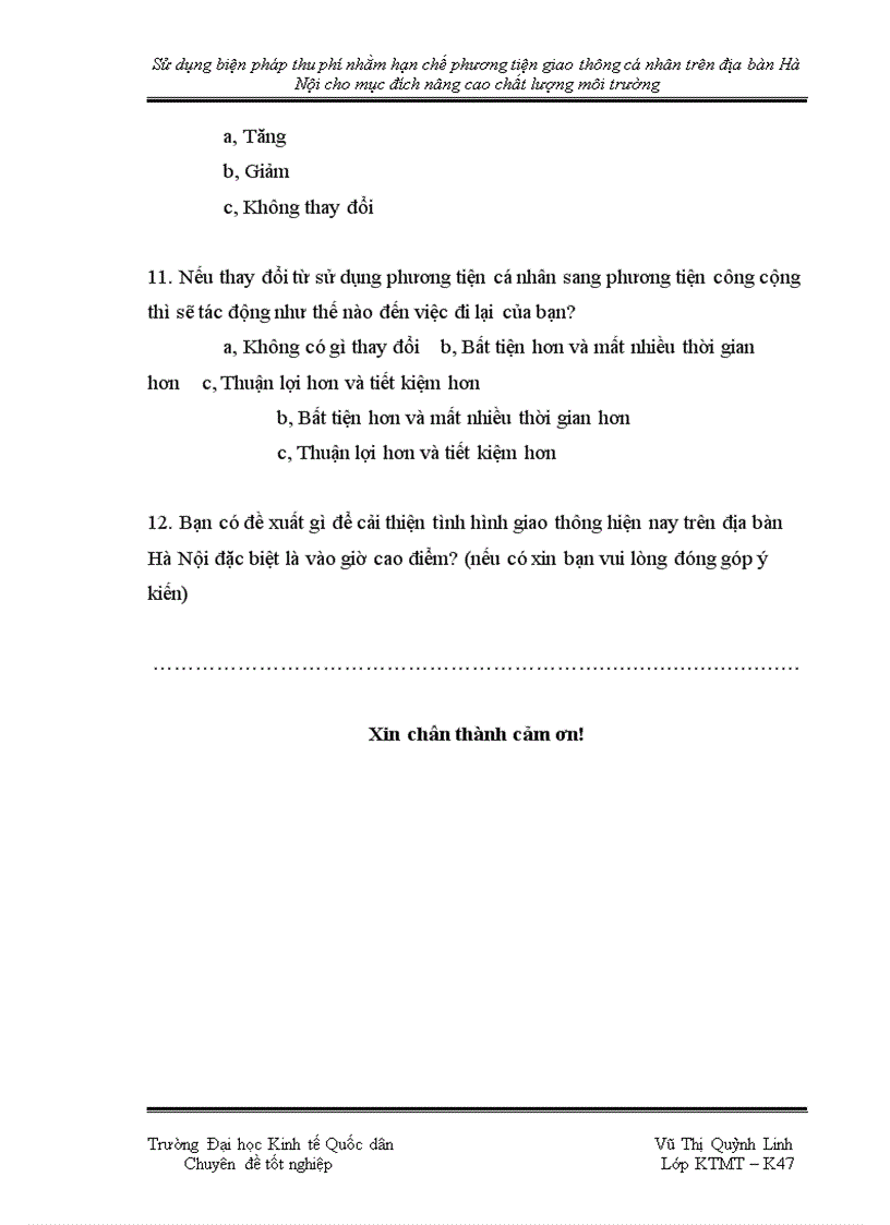 image for page Sử dụng biện pháp thu phí nhằm hạn chế phương tiện giao thông cá nhân trên địa bàn thành phố Hà Nội cho mục đích nâng cao chất lượng môi trường