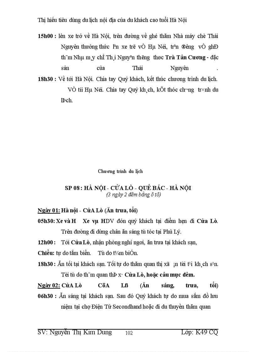 image for page Thị hiếu tiêu dùng du lịch nội địa của du khách cao tuổi Hà Nội