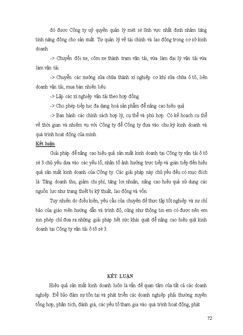 image for page Một số giải pháp nâng cao hiệu quả sản xuất kinh doanh tại công ty vận tải ô tô số 3