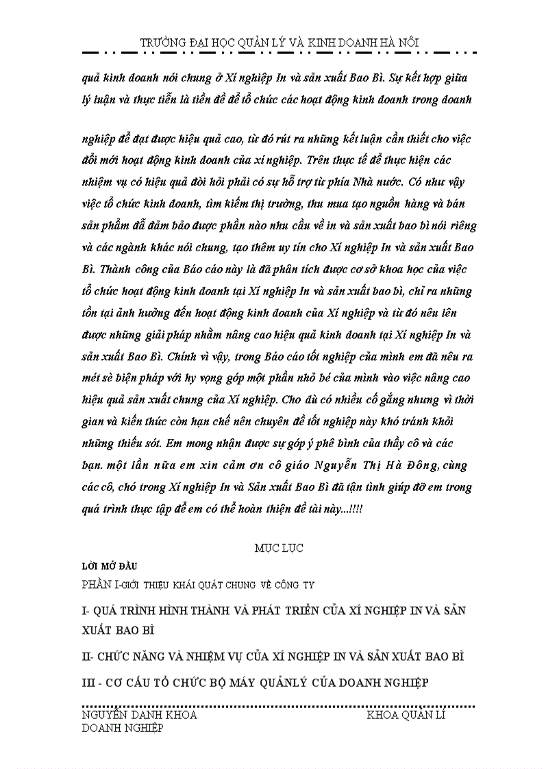 image for page Một số giải pháp nhằm nâng cao hiệu quả sản xuất kinh doanh tại Xí nghiệp In và sản xuất bao bì