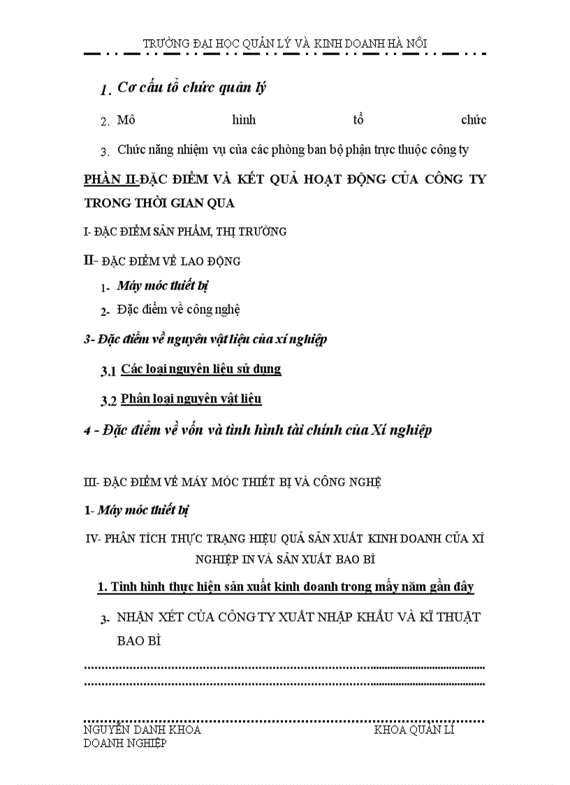 image for page Một số giải pháp nhằm nâng cao hiệu quả sản xuất kinh doanh tại Xí nghiệp In và sản xuất bao bì