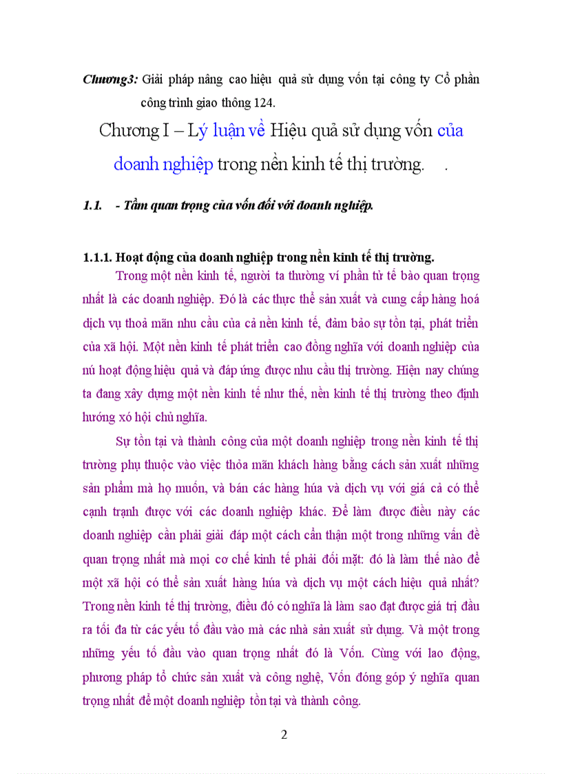 image for page Giải pháp nâng cao hiệu quả sử dụng vốn tại công ty Cổ phần công trình giao thông 124