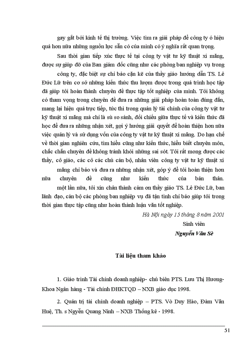 image for page Giải pháp nâng cao hiệu quả sử dụng vốn tại công ty vật tư kỹ thuật xi măng