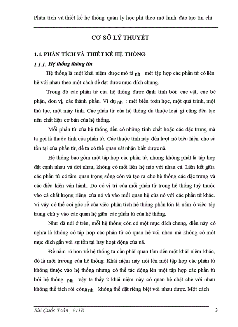 image for page Phân tích và thiết kế hệ thống quản lý học phí theo mô hình đào tạo tín chỉ