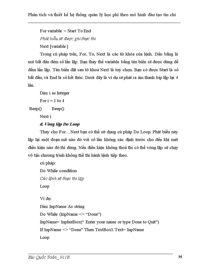 image for page Phân tích và thiết kế hệ thống quản lý học phí theo mô hình đào tạo tín chỉ