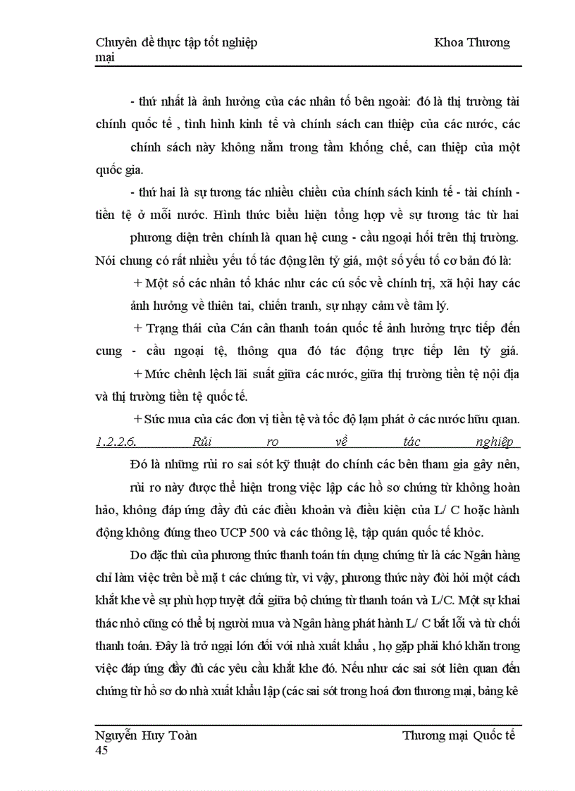 image for page Rủi ro và quản trị rủi ro đối với phương thức thanh toán tín dụng chứng từ trong thanh toán quốc tế tại chi nhánh NHNo & PTNT Nam Hà Nội