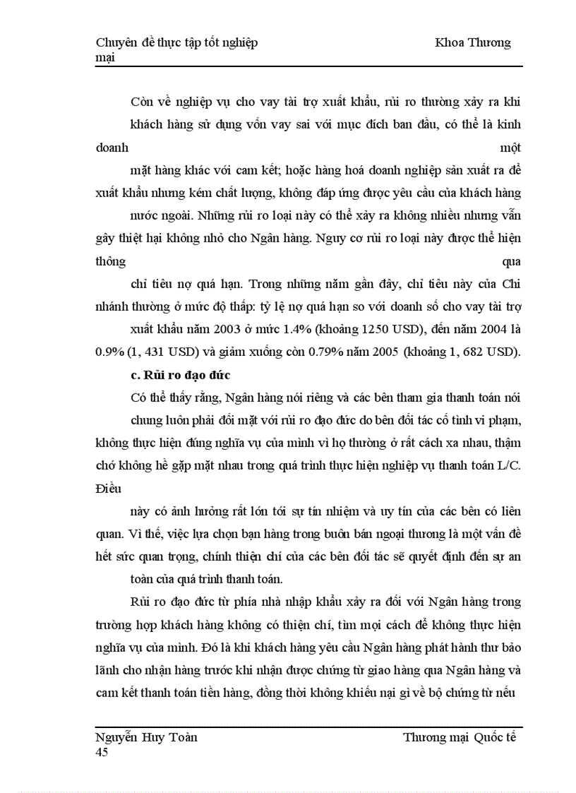 image for page Rủi ro và quản trị rủi ro đối với phương thức thanh toán tín dụng chứng từ trong thanh toán quốc tế tại chi nhánh NHNo & PTNT Nam Hà Nội