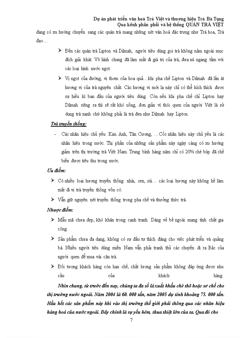image for page Dự án phát triển văn hoá và thương hiệu Trà Bà Tụng Qua kênh phân phối và hệ thống QUÁN TRÀ VIỆT