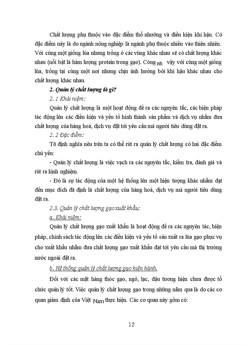 image for page Hiện trạng chất lượng - quản lý chất lượng gạo và một số giải pháp nâng cao chất lượng gạo xuất khẩu