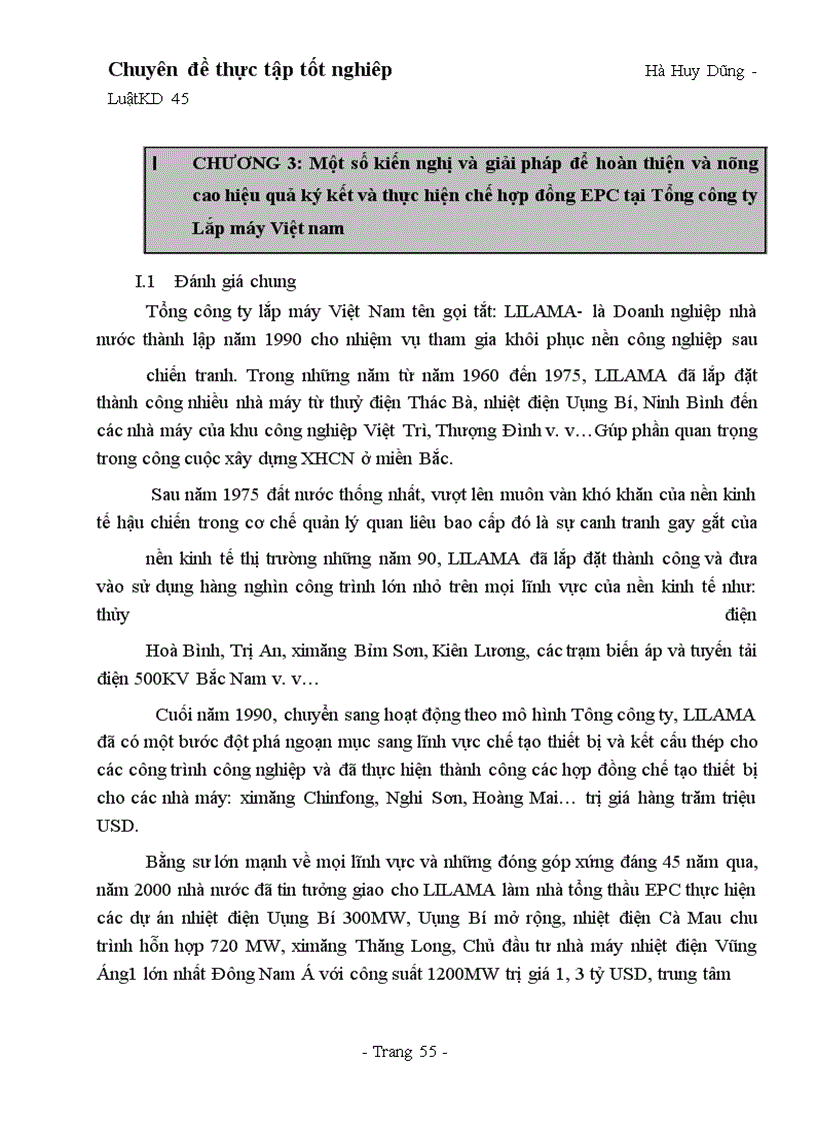 image for page Thực tiễn các điều khoản ký kết và thực hiên Hợp đồng Tổng thầu EPC tại Tổng công ty Lắp máy Việt Nam