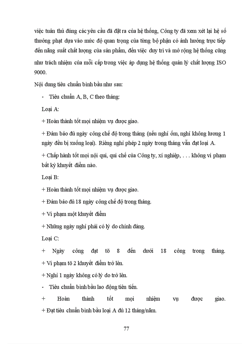 image for page Những biện pháp để duy trì và phát triển việc áp dụng hệ thống quản lý chất lượng theo ISO 9000 ỏ công ty CNHH thương mại Đại Đồng