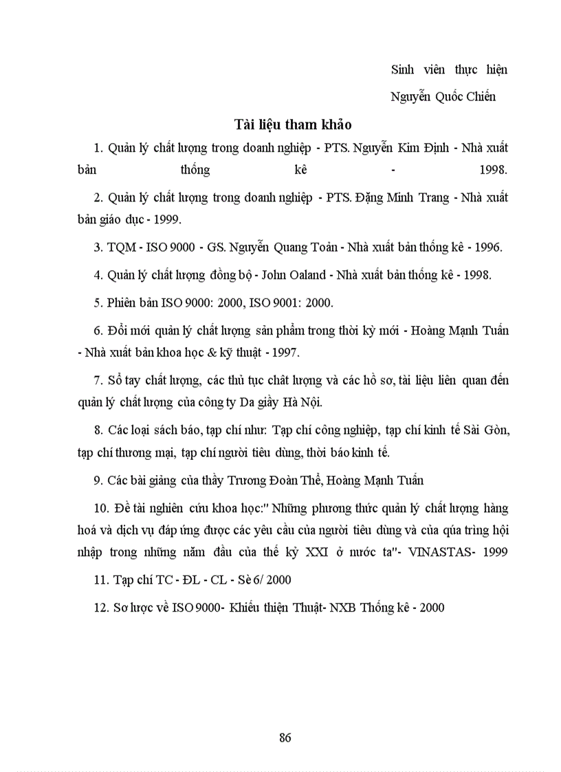 image for page Những biện pháp để duy trì và phát triển việc áp dụng hệ thống quản lý chất lượng theo ISO 9000 ỏ công ty CNHH thương mại Đại Đồng