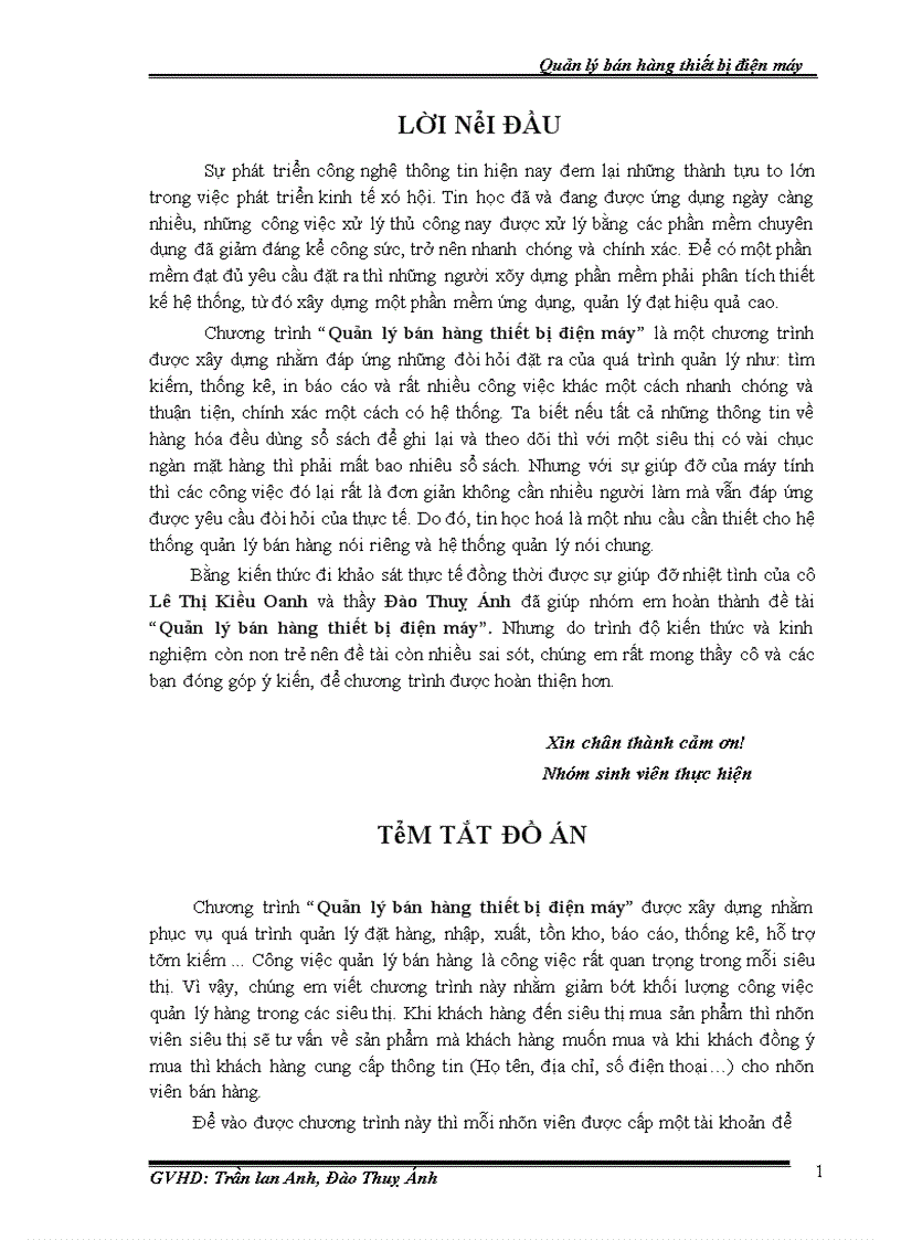 image for page Quản lý bán hàng thiết bị điện máy