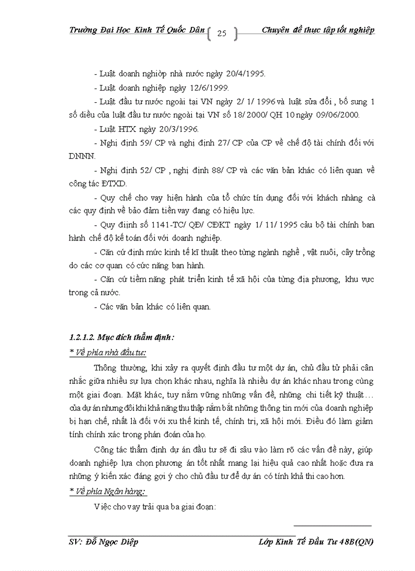 image for page Thực trạng công tác thẩm định dự án đầu tư vay vốn tại Chi nhánh Đống Đa NHNo & PTNT.