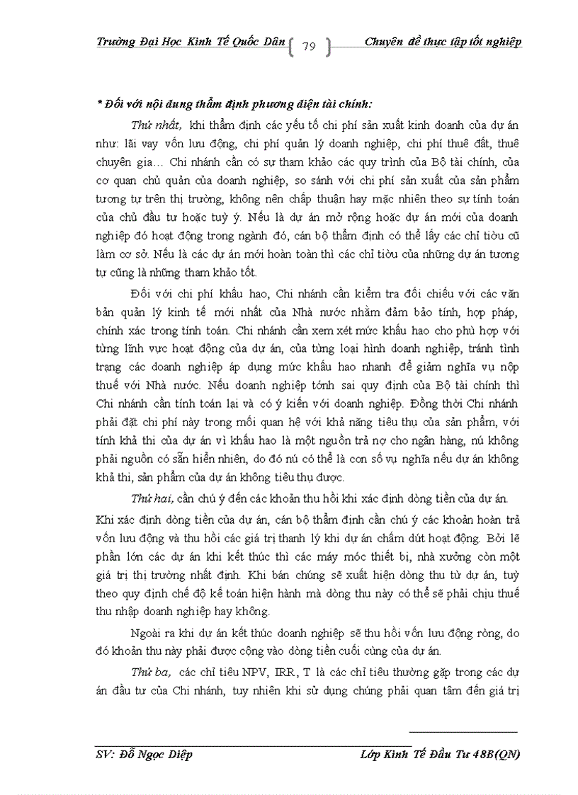 image for page Thực trạng công tác thẩm định dự án đầu tư vay vốn tại Chi nhánh Đống Đa NHNo & PTNT.
