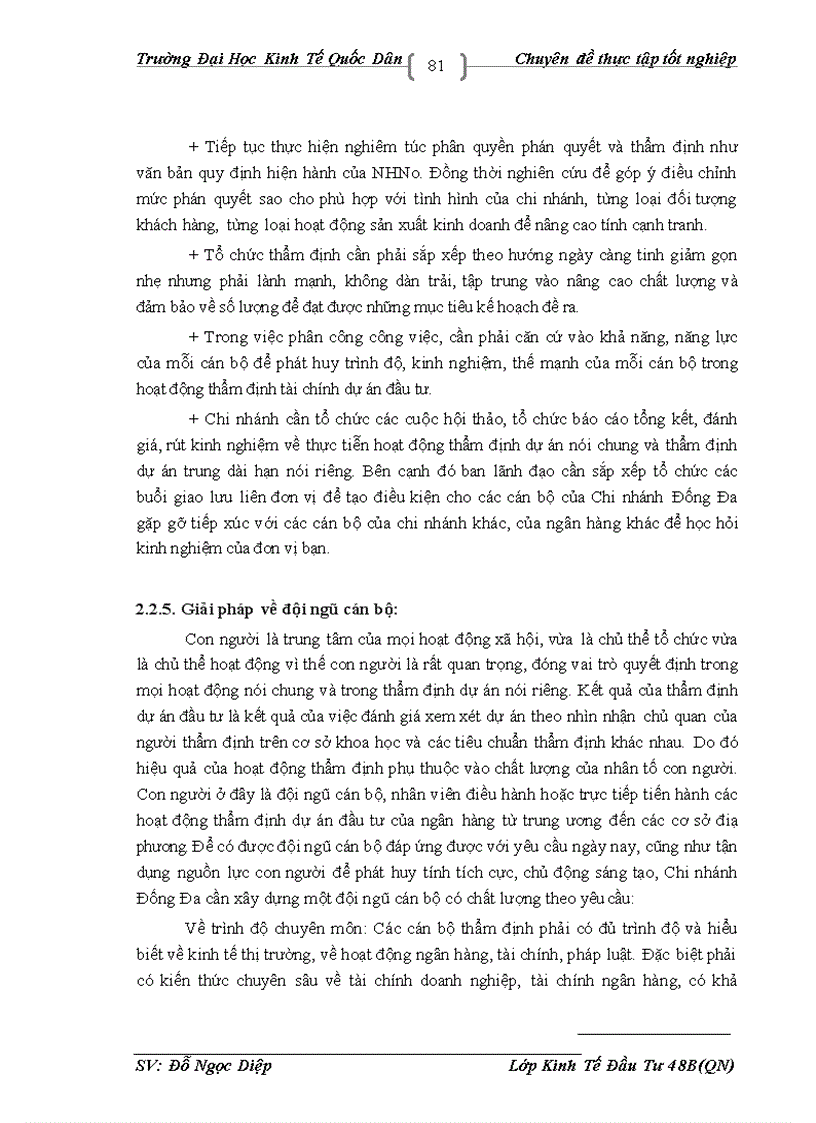 image for page Thực trạng công tác thẩm định dự án đầu tư vay vốn tại Chi nhánh Đống Đa NHNo & PTNT.