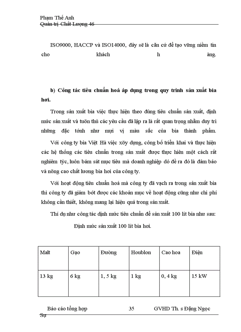 image for page Nâng cao chất lượng quy trình sản xuất bia hơi ở công ty bia VIệt Hà
