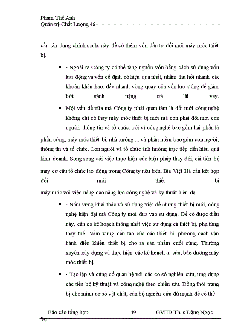 image for page Nâng cao chất lượng quy trình sản xuất bia hơi ở công ty bia VIệt Hà