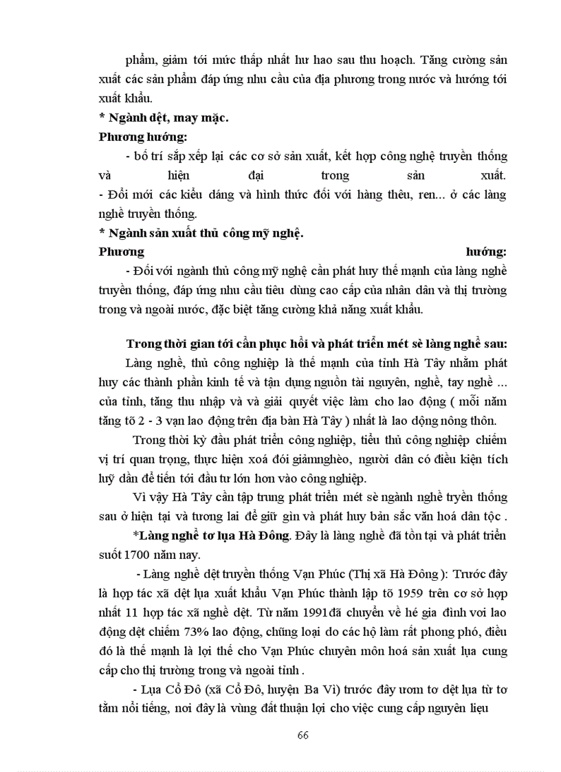 image for page Phương hướng phát triển tiểu thủ công nghiệp (TTCN) Tỉnh Hà Tây trong giai đoạn 2001-2005