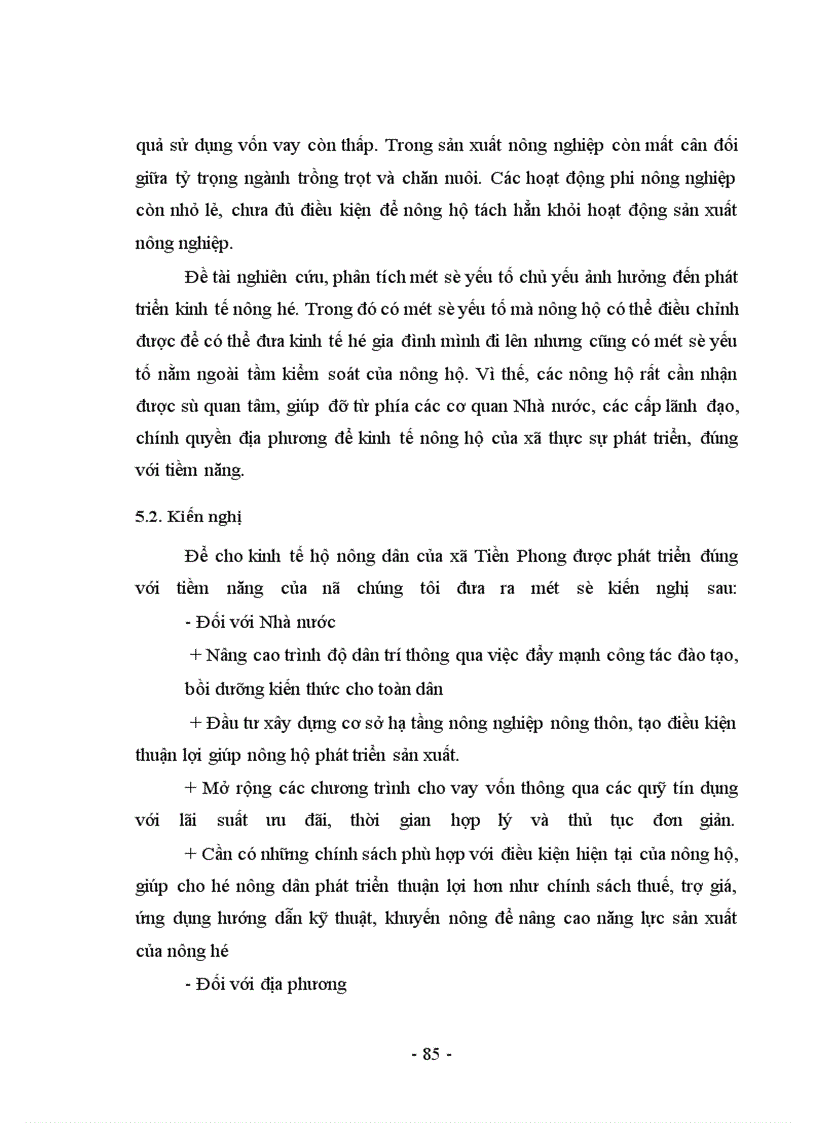 image for page Thực trạng và một số giải pháp chủ yếu phát triển kinh tế nông hộ tại xã Tiền Phong - huyện Thường Tín - tỉnh Hà Tây