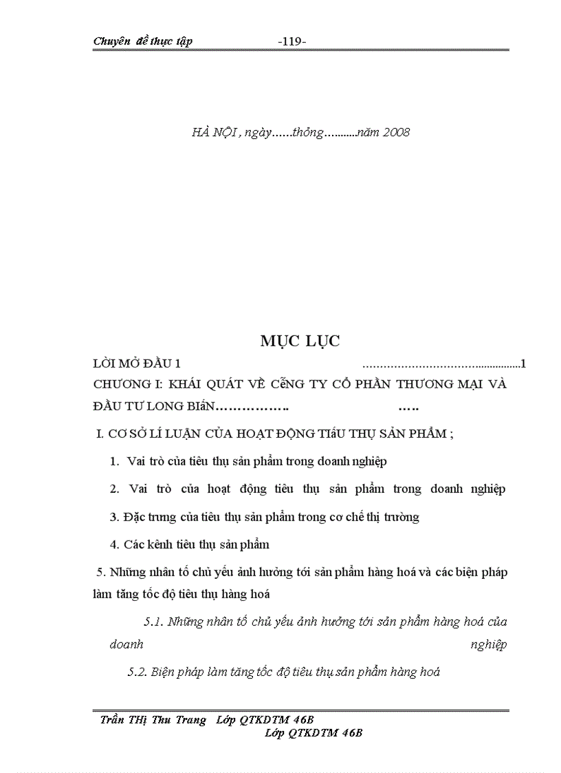 image for page Tiêu thụ sàn phầm hàng hóa tại Công ty cổ phần thương mại và đầu tư Long Biên-Thực trạng và giải pháp