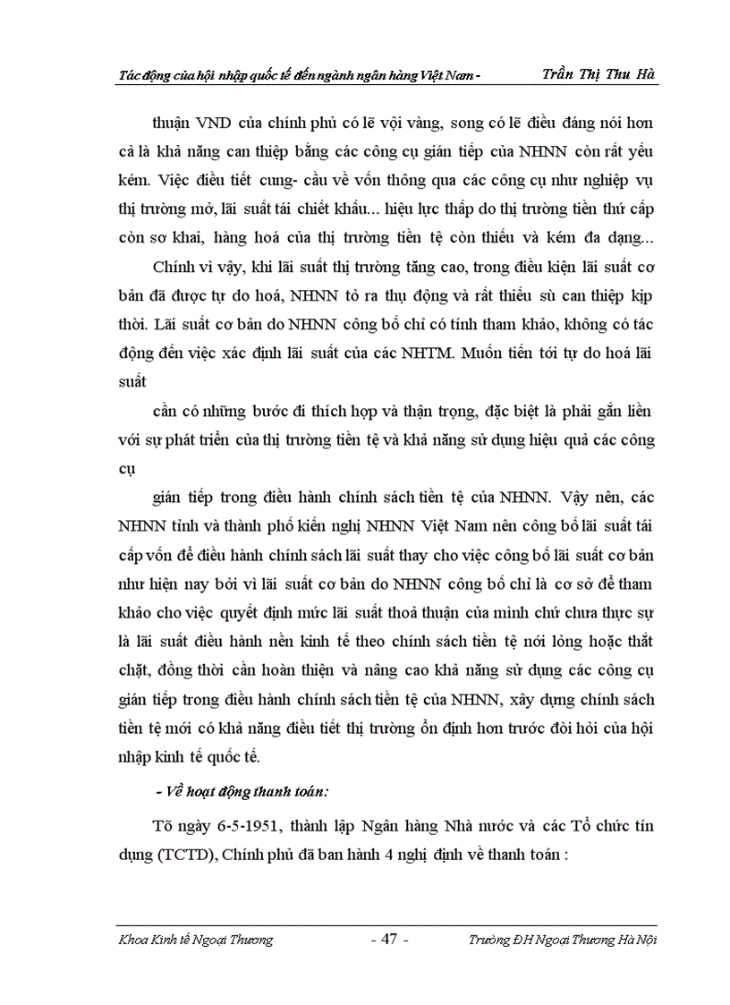 image for page Tác động của hội nhập quốc tế đến ngành ngân hàng việt nam