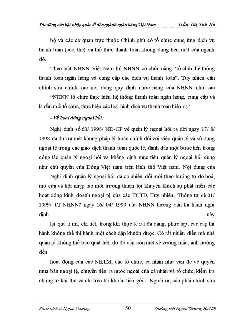 image for page Tác động của hội nhập quốc tế đến ngành ngân hàng việt nam