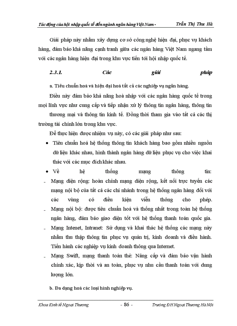 image for page Tác động của hội nhập quốc tế đến ngành ngân hàng việt nam