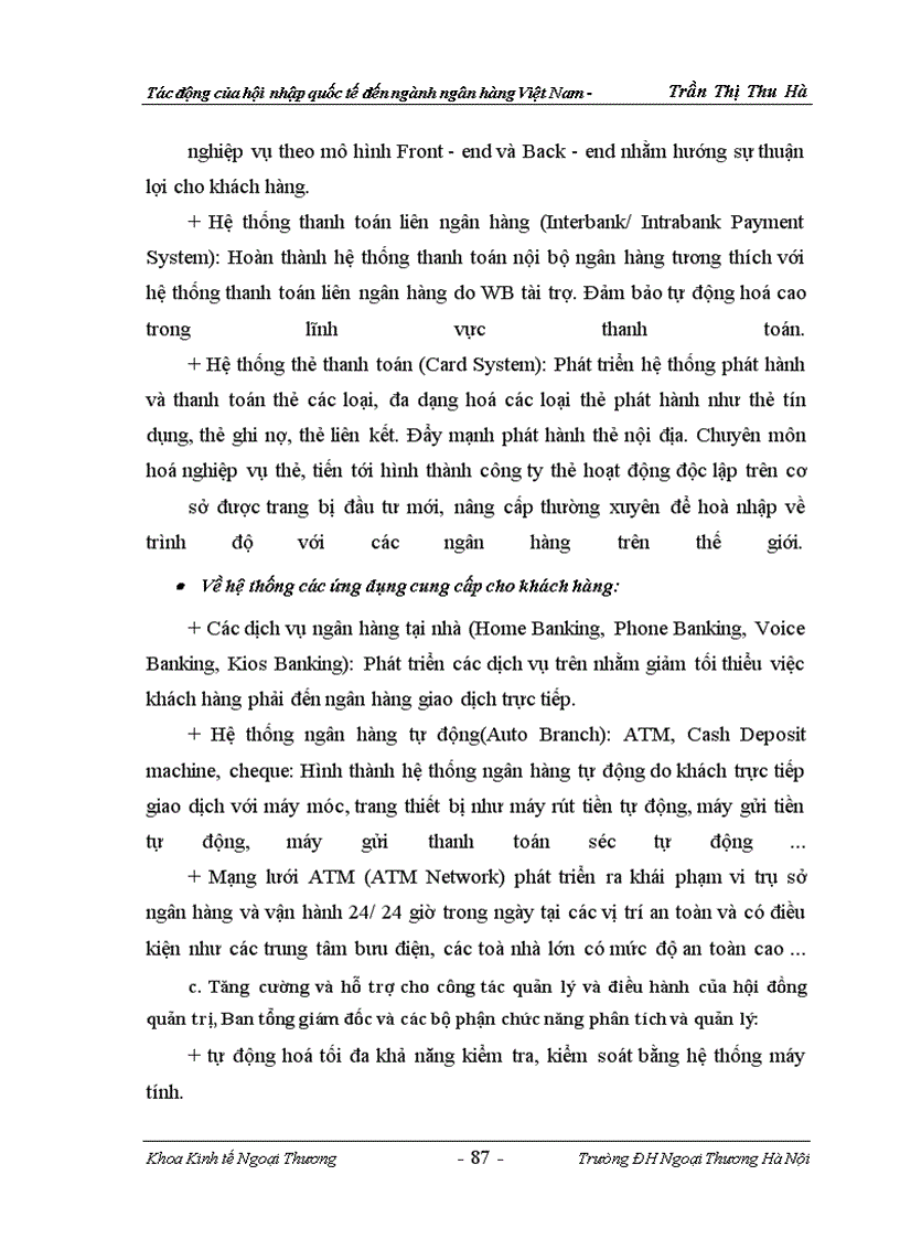 image for page Tác động của hội nhập quốc tế đến ngành ngân hàng việt nam