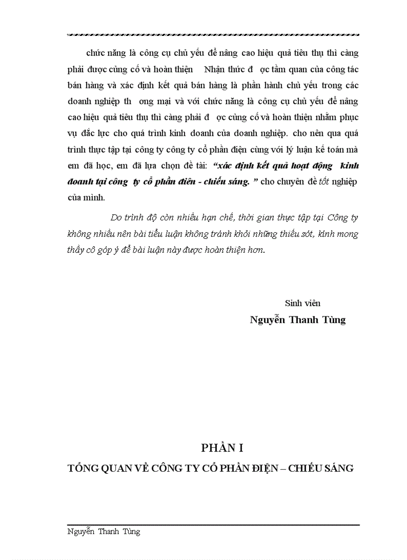 image for page Xác định kết quả hoạt động kinh doanh tại công ty cổ phần điên - chiếu sáng.