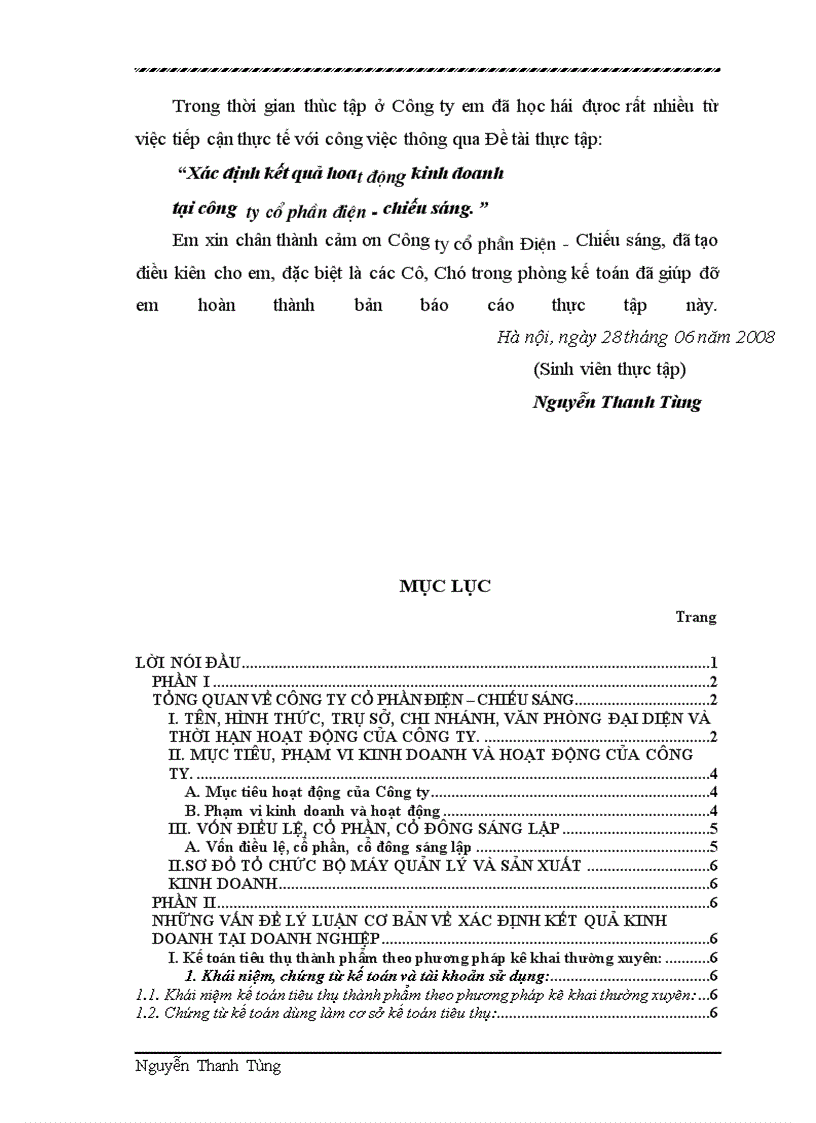 image for page Xác định kết quả hoạt động kinh doanh tại công ty cổ phần điên - chiếu sáng.