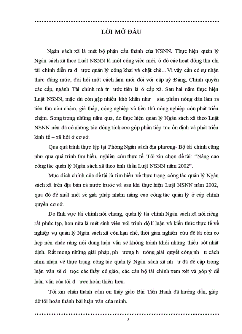 image for page Nâng cao công tác quản lý Ngân sách xã theo tinh thần Luật NSNN năm 2002