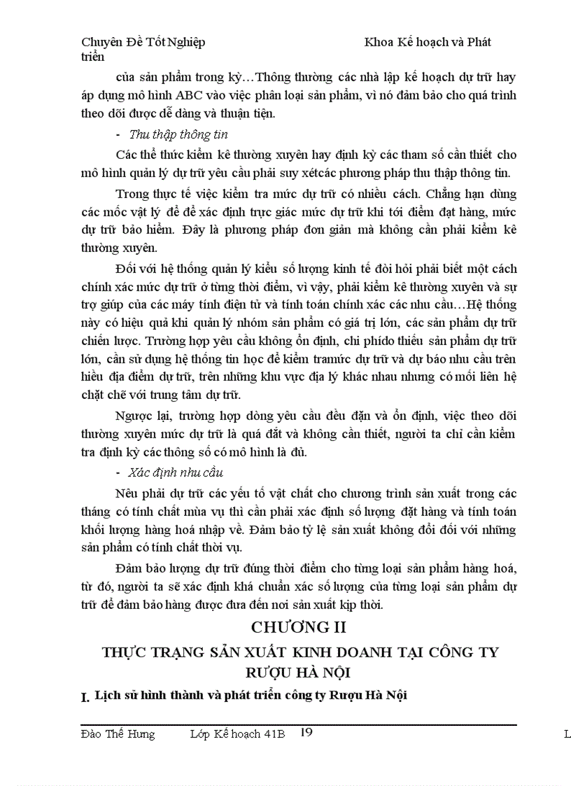 image for page Một số giải pháp nhằm hoàn thiện quy trình lập kế hoạch sản xuất và dự trữ tại Công ty Rượu Hà Nội