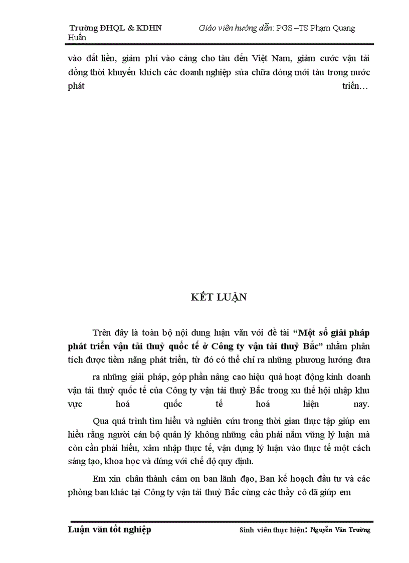 image for page Một số giải pháp phát triển vận tải thuỷ quốc tế ở Công ty vận tải thuỷ Bắc