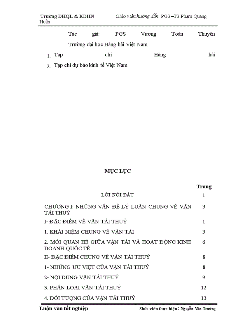 image for page Một số giải pháp phát triển vận tải thuỷ quốc tế ở Công ty vận tải thuỷ Bắc
