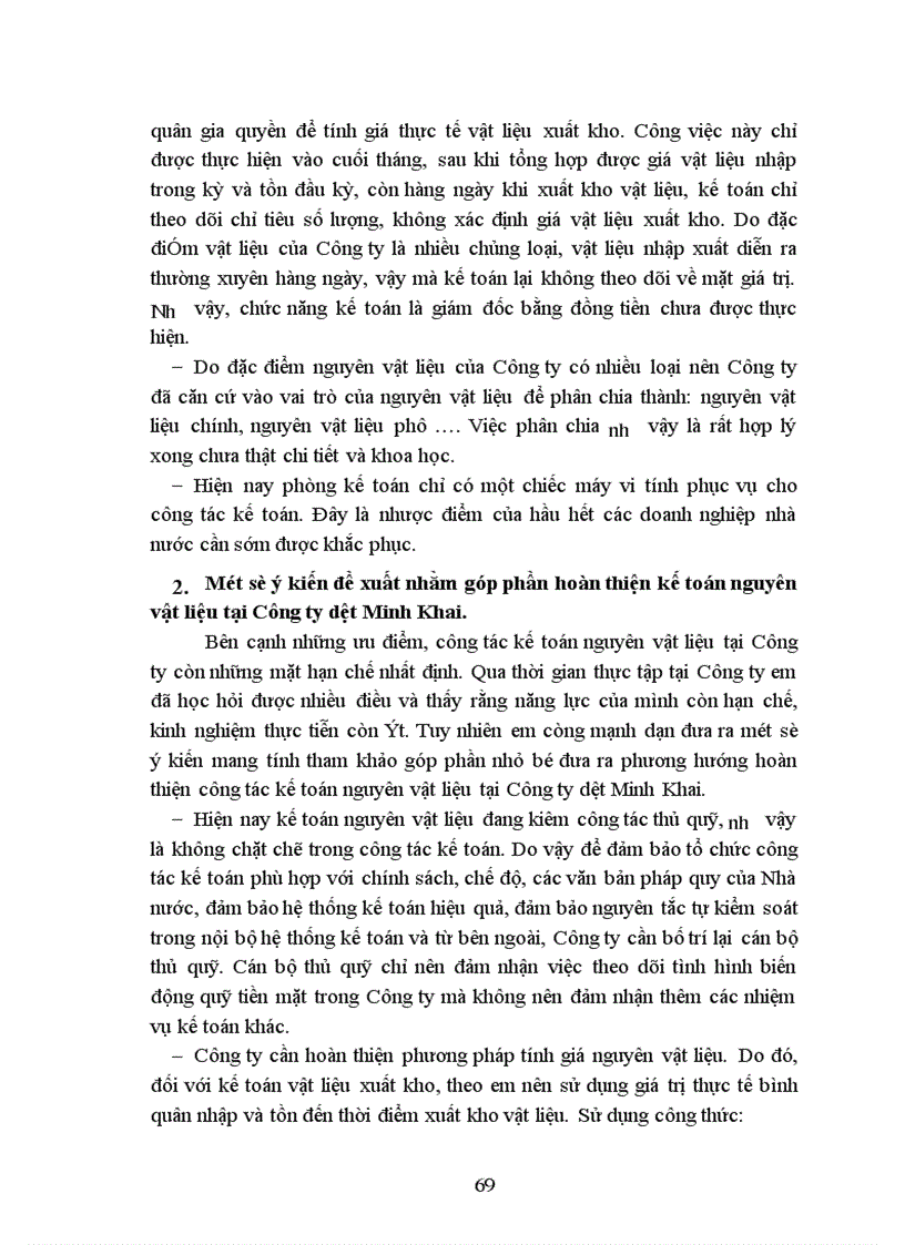 image for page Tổ chức hạch toán nguyên vật liệu tại Công ty dệt Minh Khai