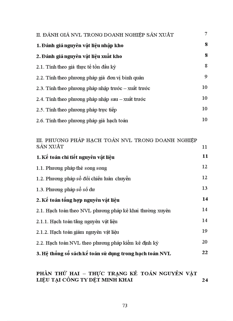 image for page Tổ chức hạch toán nguyên vật liệu tại Công ty dệt Minh Khai