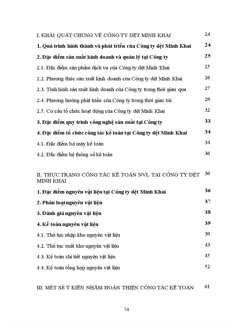 image for page Tổ chức hạch toán nguyên vật liệu tại Công ty dệt Minh Khai