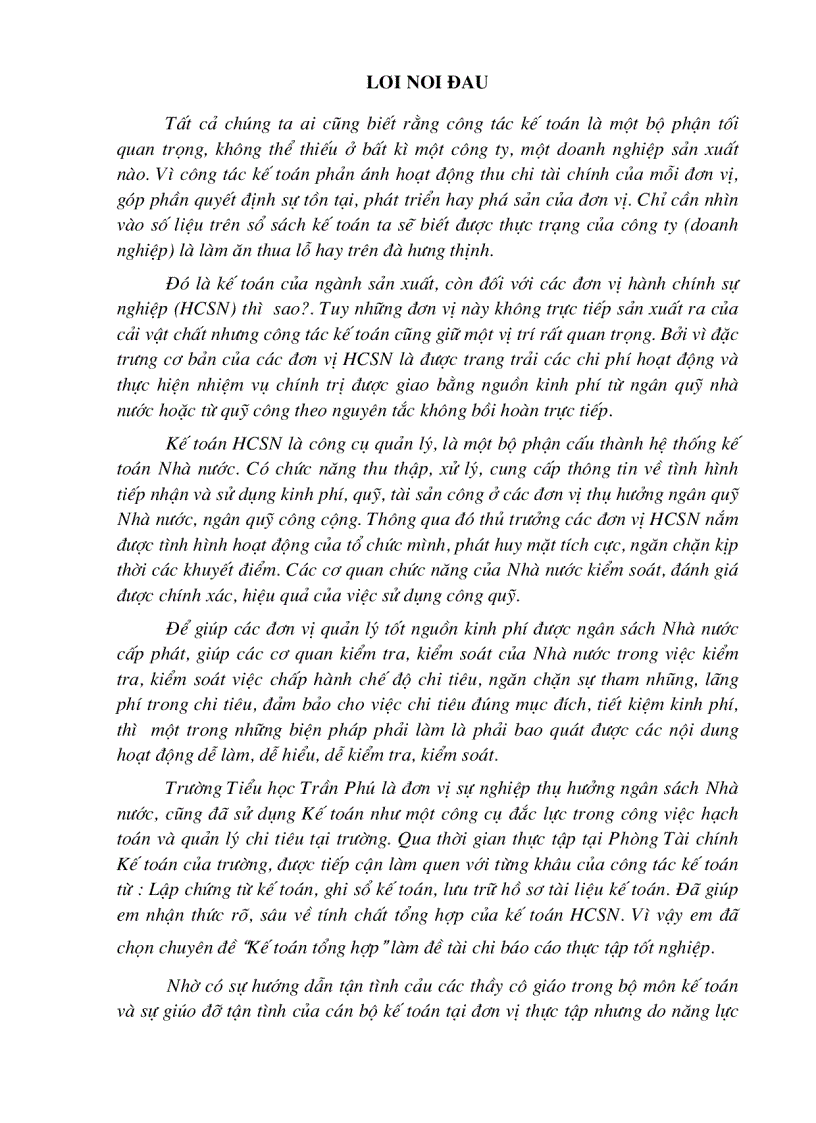 image for page Tổ chức công tác kế toán ở Trường Tiểu học Trần Phú.