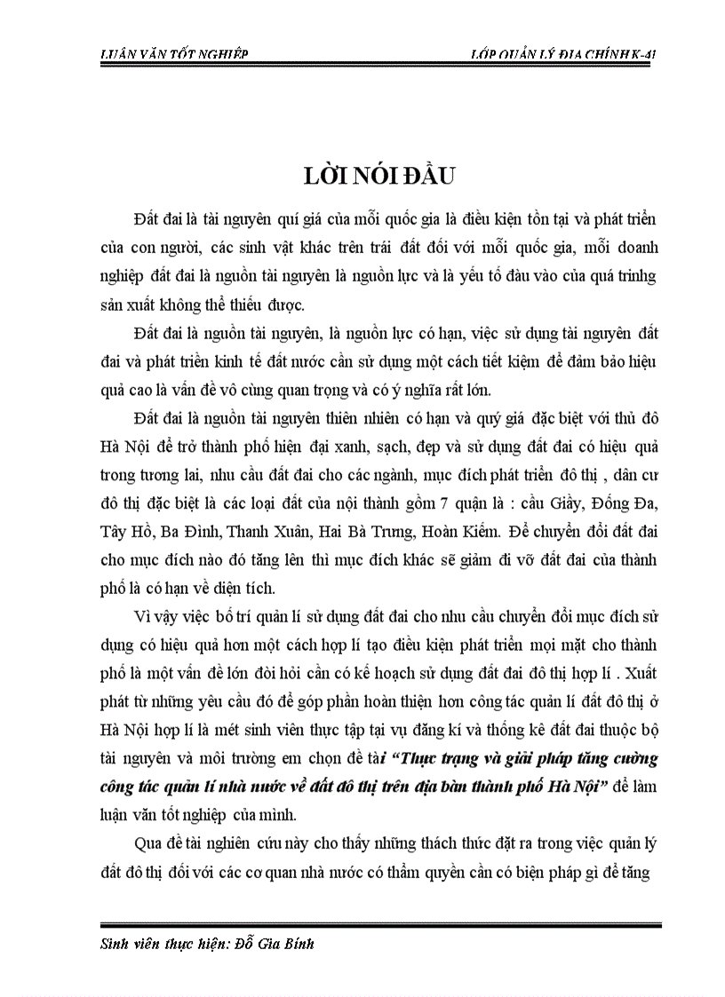 image for page Thực trạng và giải pháp tăng cường công tác quản lí nhà nước về đất đô thị trên địa bàn thành phố Hà Nội