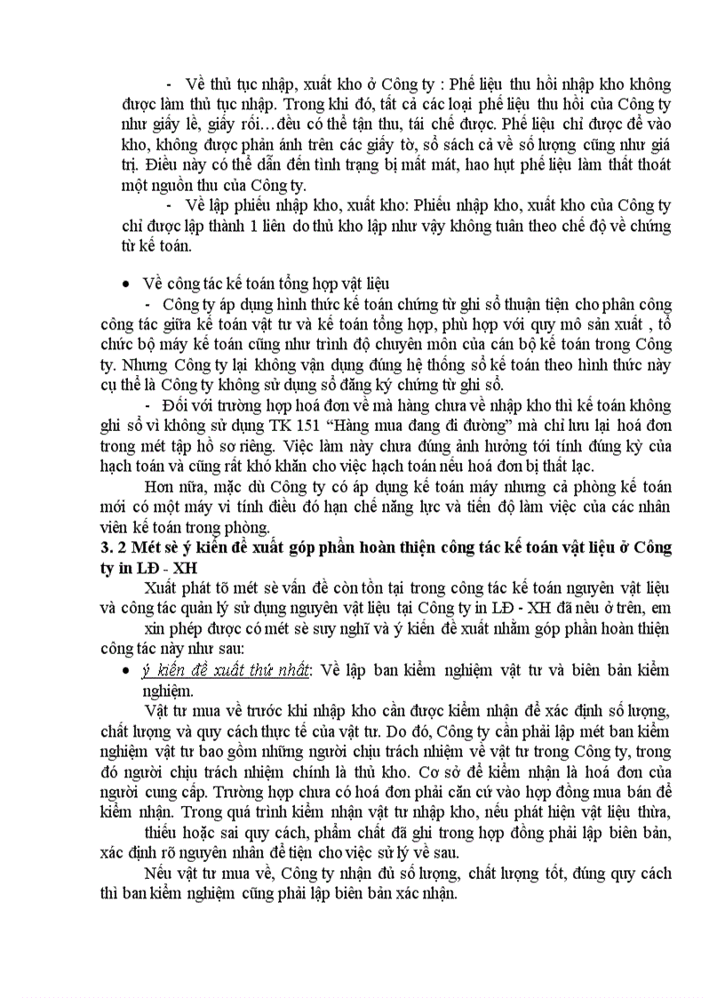 image for page Tổ chức công tác kế toán nguyên vật liệu tại công ty in Lao động – Xã hội