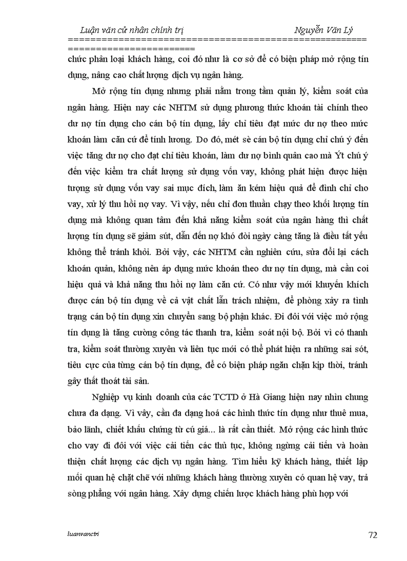 image for page Chất lượng tín dụng của các ngân hàng thương mại trên địa bàn tỉnh Hà Giang - Thực trạng và giải pháp