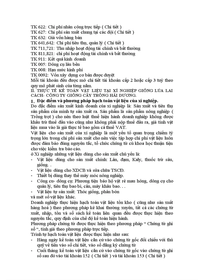 image for page Thực trạng về tổ chức hạch toán kế toán vật liệu tại xí nghiệp giống lúa Lai Cách - công ty giống cây trồng Hải Dương