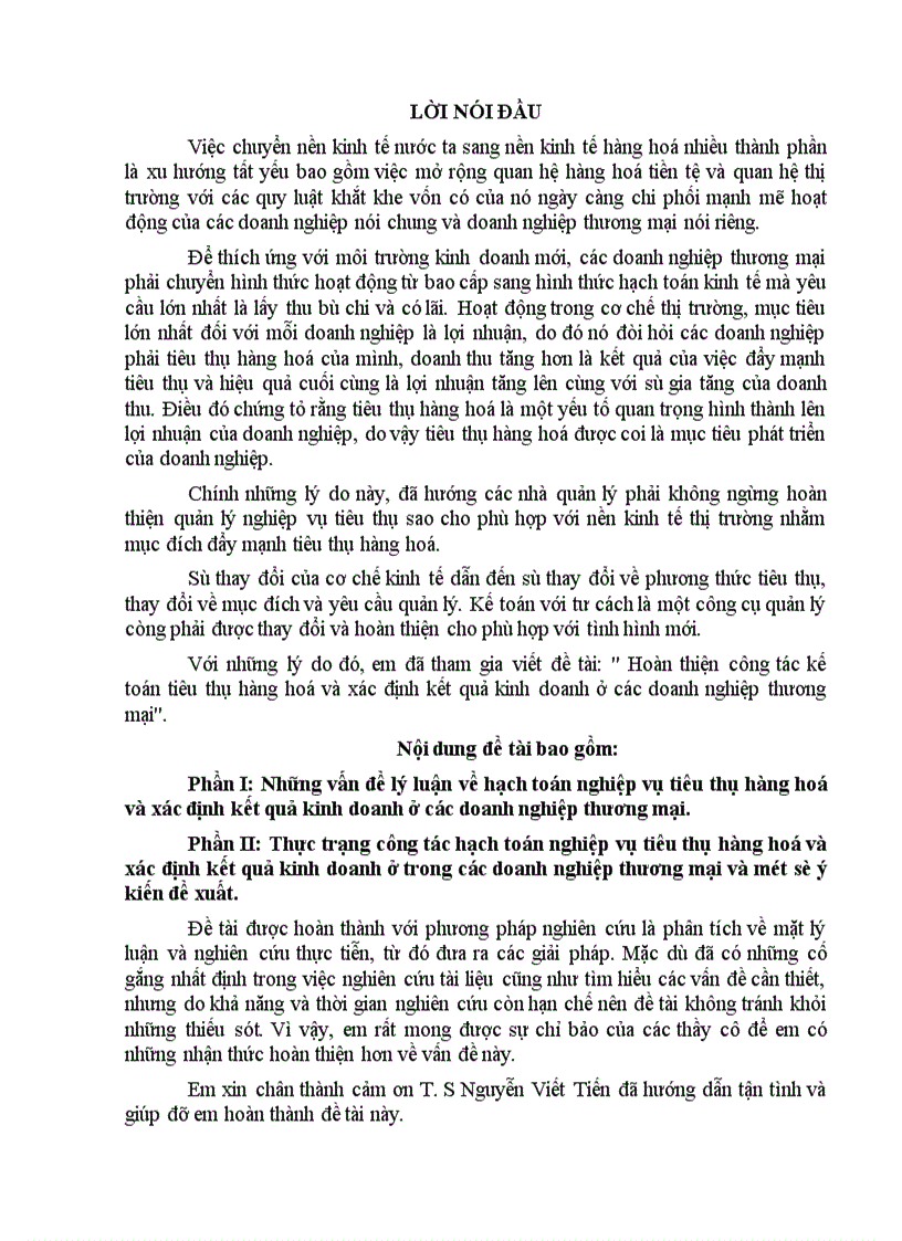 image for page Hoàn thiện công tác kế toán tiêu thụ hàng hoá và xác định kết quả kinh doanh ở các doanh nghiệp thương mại