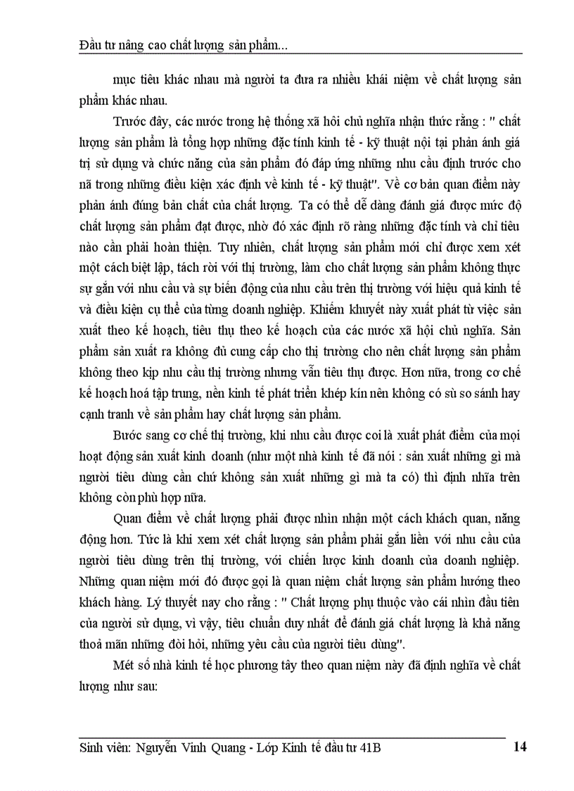 image for page Thực trạng đầu tư nâng cao chất lượng sản phẩm của công ty Nhựa Cao Cấp Hàng Không