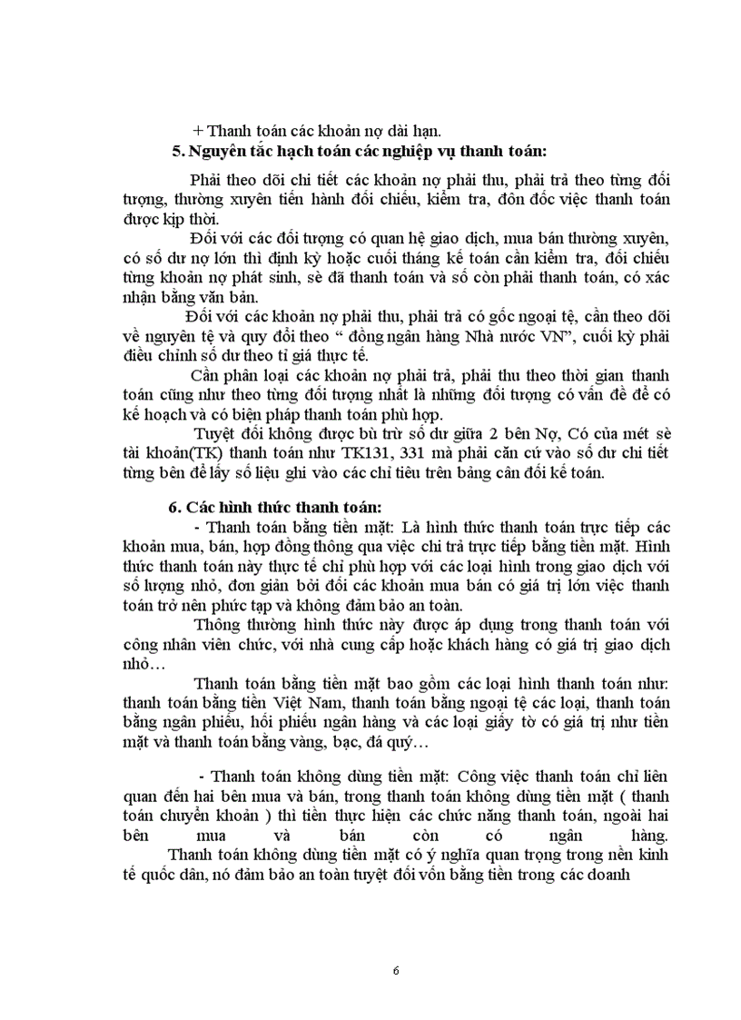 image for page Tổ chức kế toán các nghiệp vụ thanh toán, phân tích tình hình và khả năng thanh toán của Xí nghiệp khảo sát xây dựng Điện I