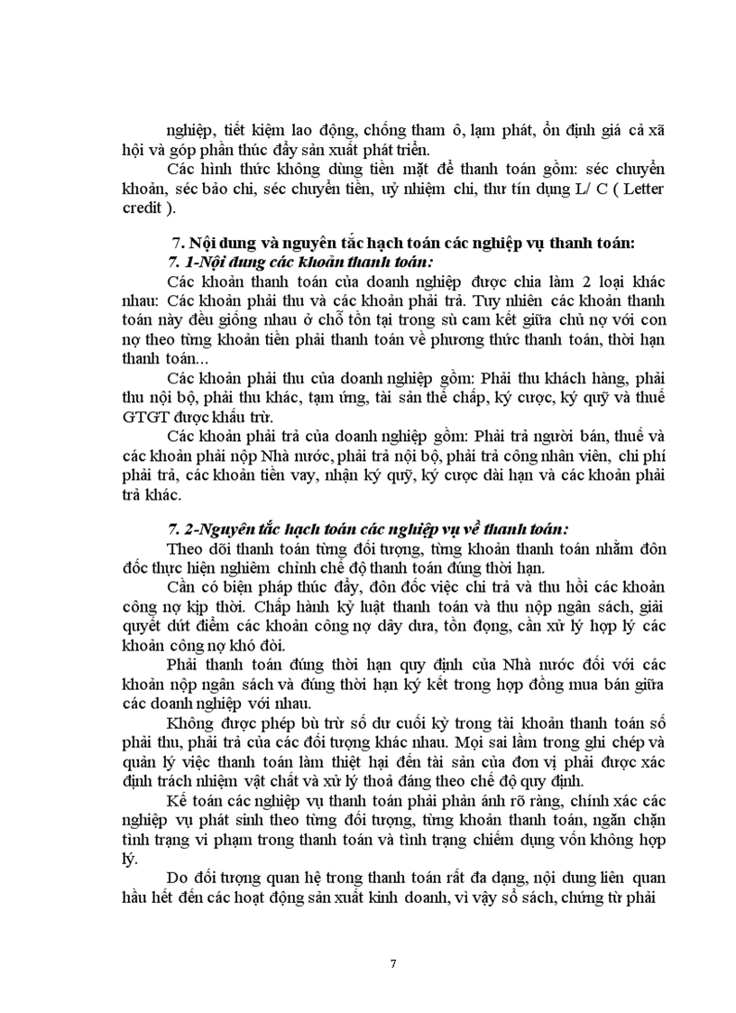image for page Tổ chức kế toán các nghiệp vụ thanh toán, phân tích tình hình và khả năng thanh toán của Xí nghiệp khảo sát xây dựng Điện I