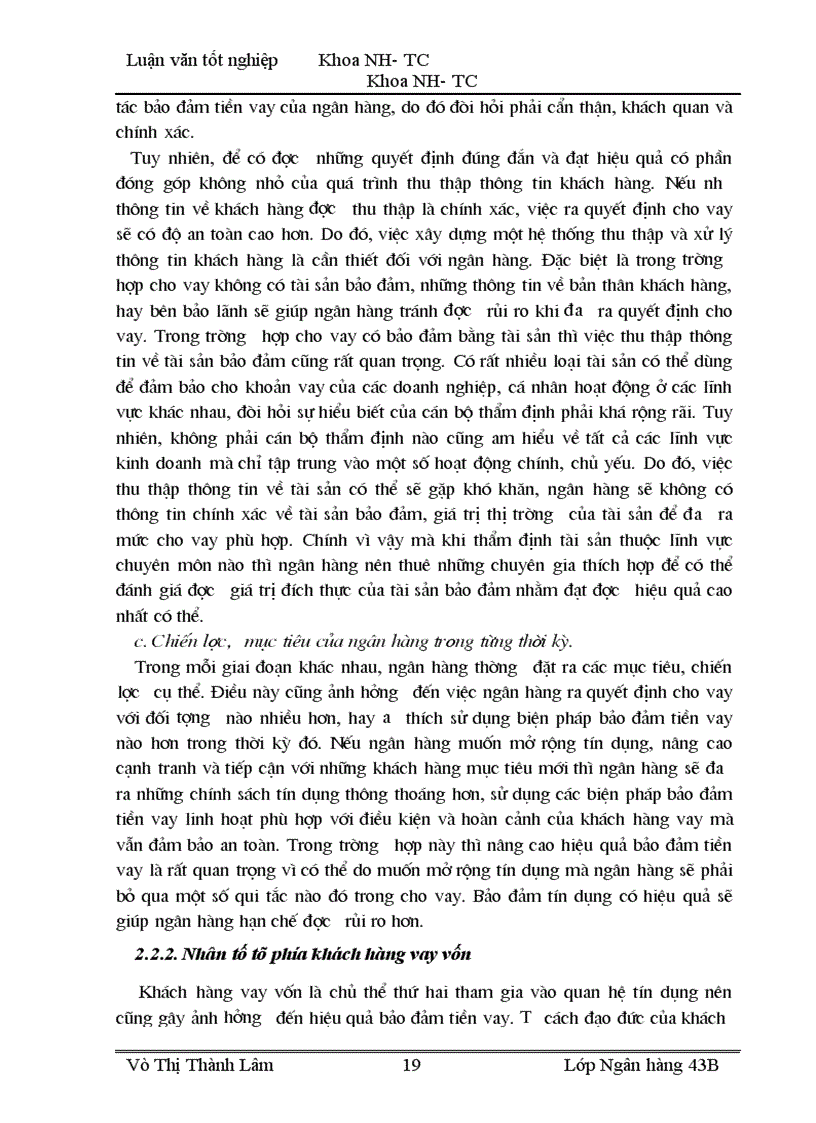 image for page Giải pháp nâng cao hiệu quả bảo đảm tiền vay tại Chi nhánh Ngân hàng Nông nghiệp và Phát triển nông thôn Láng Hạ