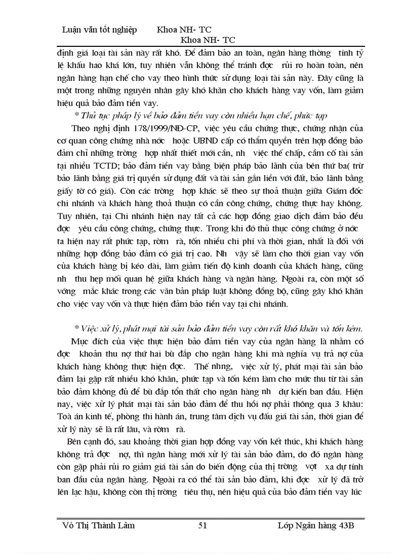image for page Giải pháp nâng cao hiệu quả bảo đảm tiền vay tại Chi nhánh Ngân hàng Nông nghiệp và Phát triển nông thôn Láng Hạ