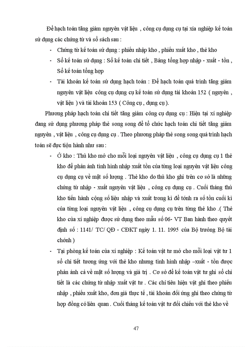 image for page Tổ chức bộ máy kế toán và bộ sổ kế toán tại xí nghiệp 26.3Công ty 26